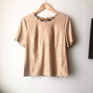 Bcbg cute faux leather top